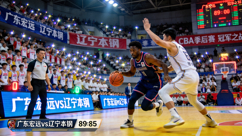 CBA季后赛广东宏远与辽宁本钢篮球对决直播现场